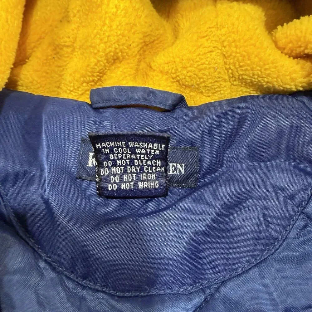 Vintage Polo Sport Snowsuit Size 4T Blue Ralph Lauren Puffer Zip Up Belted